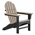 Adirondack Gartenstuhl 79 x 88 x 98 cm Kunststoff Taupe Schwarz mit Armlehnen