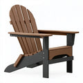 Adirondackstuhl 83 x 79 x 97 cm aus Kunststoff Braun Schwarz für den Aussenbereich