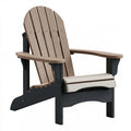Adirondack Gartenstuhl 80 x 90 x 100 cm aus Kunststoff in Braun Schwarz mit Armlehnen