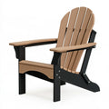 Adirondack Gartenstuhl 80 x 75 x 95 cm Kunststoff Braun Schwarz mit Armlehnen
