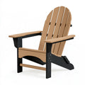 Adirondack Gartenstuhl 82 x 78 x 98 cm Kunststoff Beige Schwarz mit Armlehnen