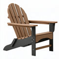 Adirondack-Gartenstuhl 79 x 83 x 98 cm Kunststoff in Braun/Schwarz mit hoher Rückenlehne