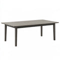 Gartentisch 180 x 90 cm Aluminium Grau rechteckig für Terrasse