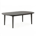 Gartentisch 180 x 90 x 75 cm Aluminium Dunkelgrau - Lamellentisch mit abgerundeten Ecken
