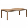 Gartentisch 180 x 90 x 75 cm Holz Naturbraun mit Metallgestell für Terrasse